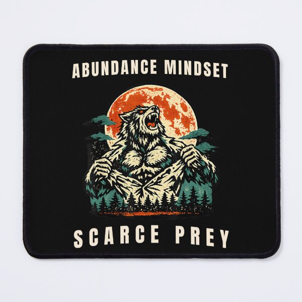 Item preview, Abundance Mindset Scarce Prey Werewolf Motivation Personal Growth designed and sold by CharlieConon.