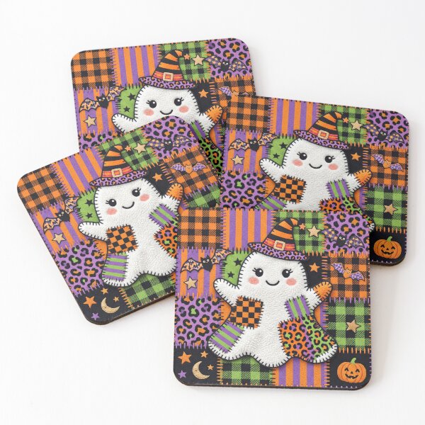 Item preview, Spooky Cute Ghost - Patchwork Art designed and sold by Festive Bug.