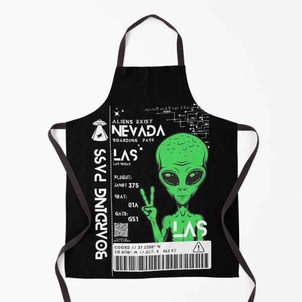 Item preview, Las Vegas Nevada Boarding Pass Stylized Area 51 Aliens Exist Black designed and sold by InkWhirl.