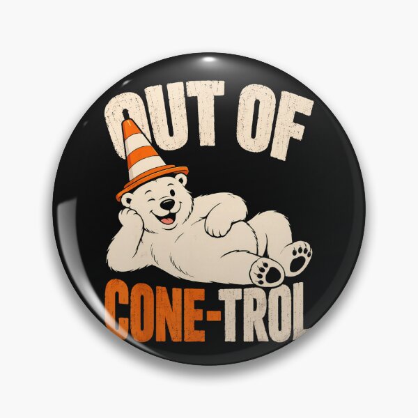 Item preview, Out Of Cone-Trol Funny Polar Bear Traffic Cone Humor designed and sold by BrockmeyeSB.