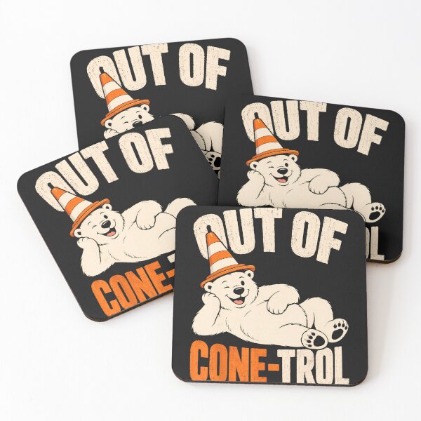 Item preview, Out Of Cone-Trol Funny Polar Bear Traffic Cone Humor designed and sold by BrockmeyeSB.