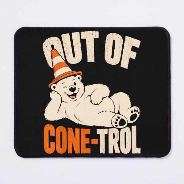 Item preview, Out Of Cone-Trol Funny Polar Bear Traffic Cone Humor designed and sold by BrockmeyeSB.