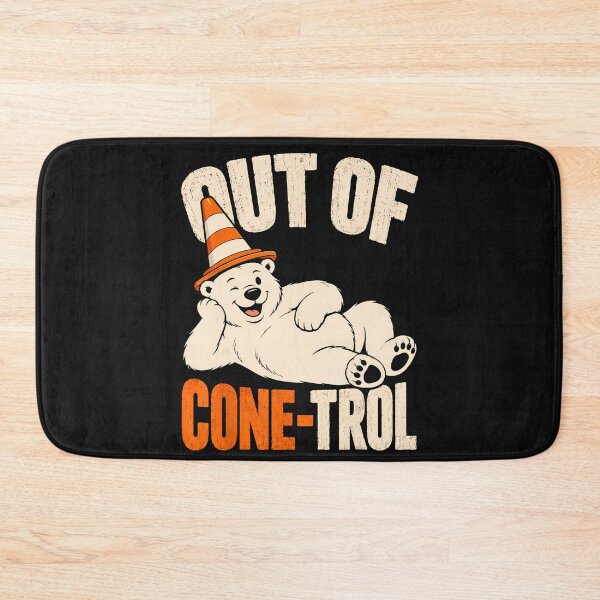 Item preview, Out Of Cone-Trol Funny Polar Bear Traffic Cone Humor designed and sold by BrockmeyeSB.