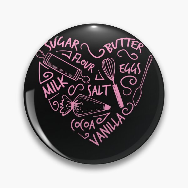 Item preview, Sugar Butter Flour Eggs Milk Salt Cocoa Vanilla Heart Baker Baking Ingredients designed and sold by BrockmeyeSB.