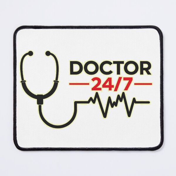 Item preview, Doctor 24/7 – Medical Heartbeat Design for Healthcare Heroes designed and sold by Kittcatking.