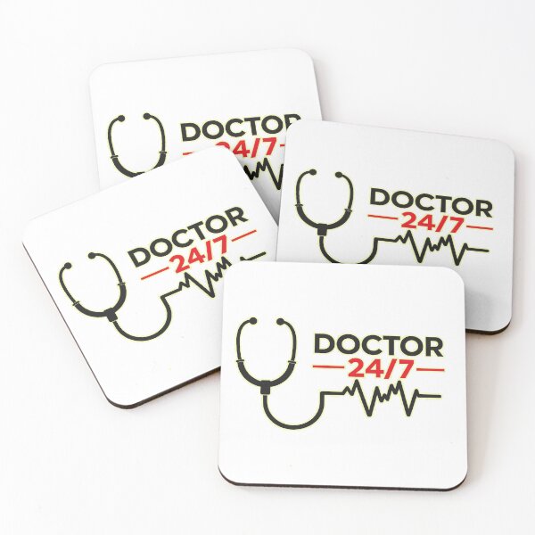 Item preview, Doctor 24/7 – Medical Heartbeat Design for Healthcare Heroes designed and sold by Kittcatking.