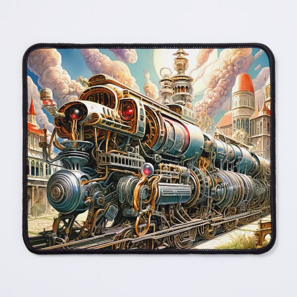 Item preview, Fantasy Train Locomotive Imaginary Surrealistic Bizarre Universe Art designed and sold by DEC02.