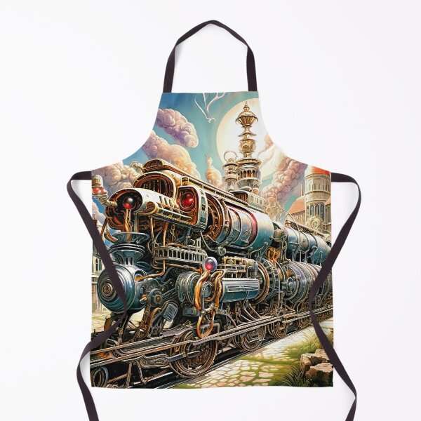 Item preview, Fantasy Train Locomotive Imaginary Surrealistic Bizarre Universe Art designed and sold by DEC02.