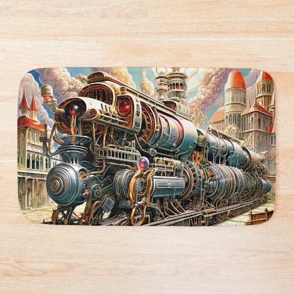 Item preview, Fantasy Train Locomotive Imaginary Surrealistic Bizarre Universe Art designed and sold by DEC02.