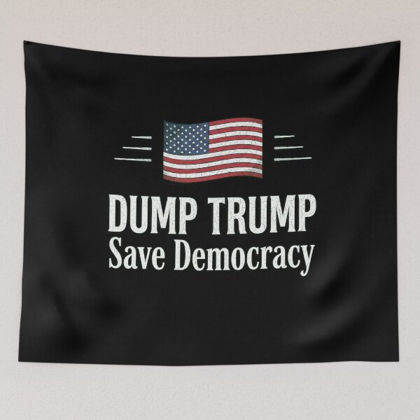 Item preview, Dump Trump Save Democracy Vintage American Flag designed and sold by LunaBeautiful.