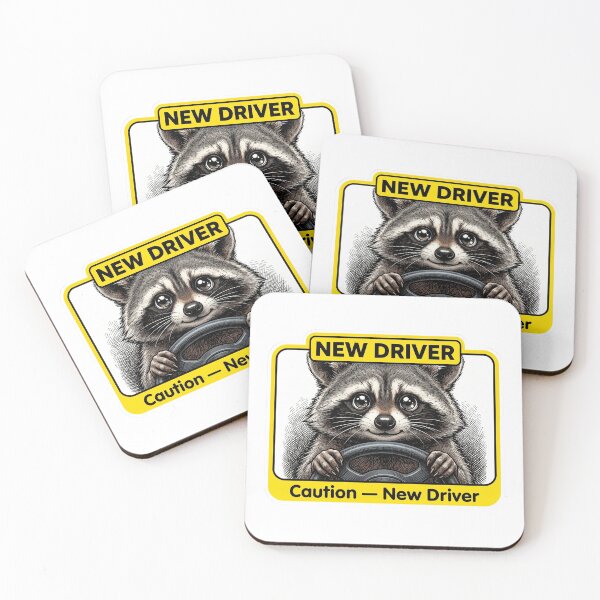 Item preview, New Driver Raccoon designed and sold by Roy & Tiffany.