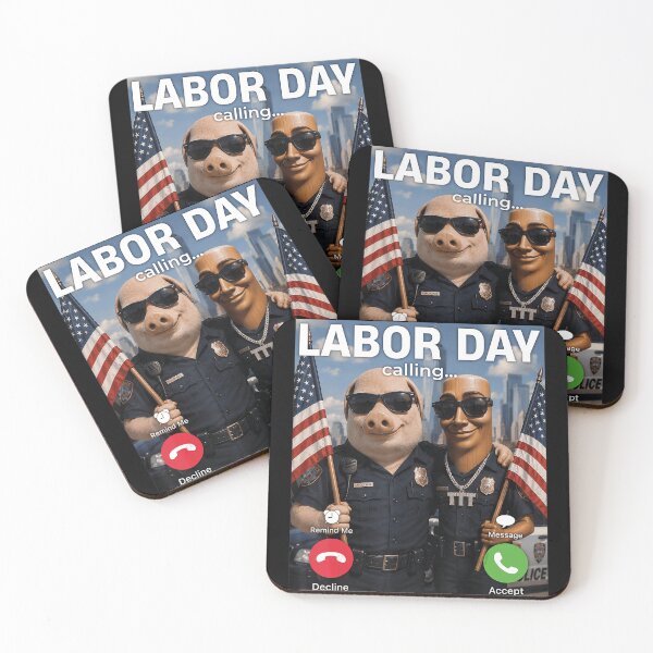 Item preview, Labor Day Calling Incoming Call Funny American Holiday designed and sold by CharlieConon.