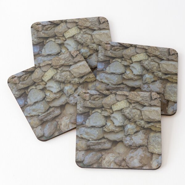Item preview, Rustic Dry Stone Wall Texture With Weathered Rocks and Rough Masonry Surface designed and sold by Nmallia.