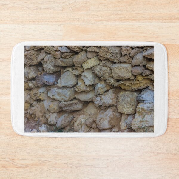 Item preview, Rustic Dry Stone Wall Texture With Weathered Rocks and Rough Masonry Surface designed and sold by Nmallia.
