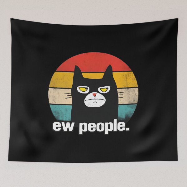 Item preview, Grumpy Cat Ew People Retro Sunset designed and sold by SoyLamderma.