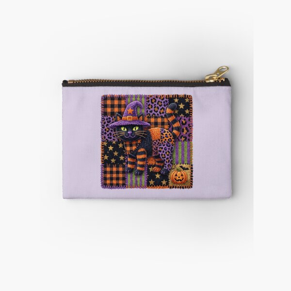 Item preview, Spooky Halloween Cat - Patchwork Art designed and sold by Festive Bug.