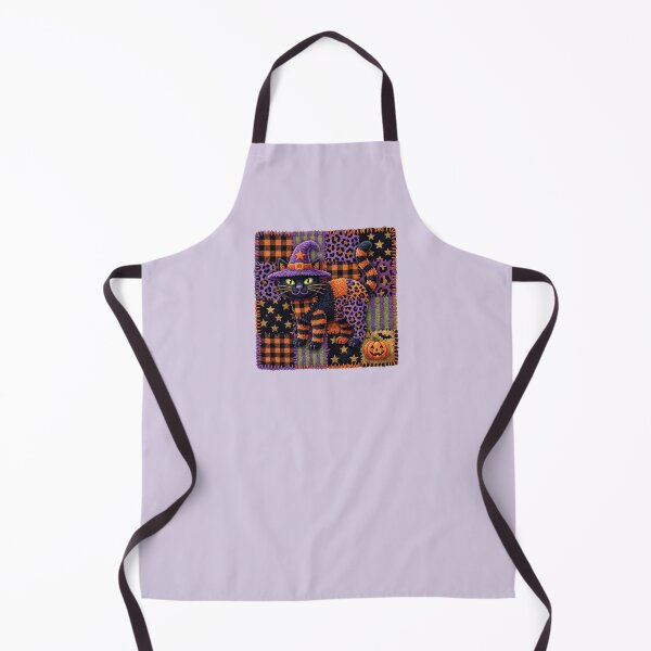 Item preview, Spooky Halloween Cat - Patchwork Art designed and sold by Festive Bug.