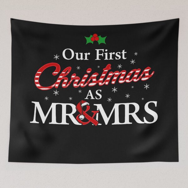 Item preview, Our First Christmas As Mr & Mrs Newlywed Couple Holiday designed and sold by BrockmeyeSB.