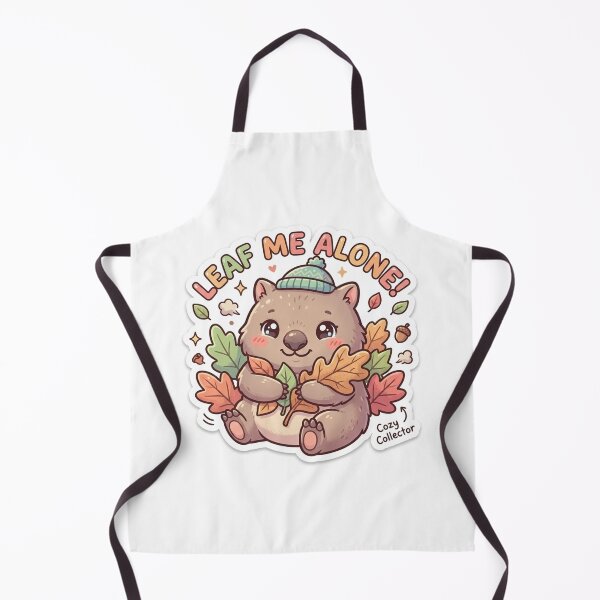 Item preview, Baby Wombat – Kawaii "Leaf Me Alone" Sticker designed and sold by Chipkooo.