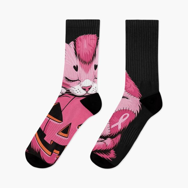 Item preview, Pink Cat Halloween Pumpkin Breast Cancer Awareness designed and sold by BrockmeyeSB.
