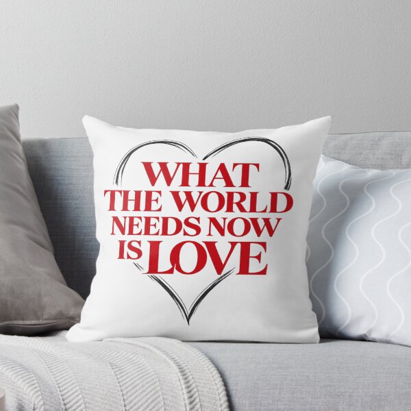 Item preview, What The World Needs Now Is Love Retro Heart Typography designed and sold by IrisByJoVon.