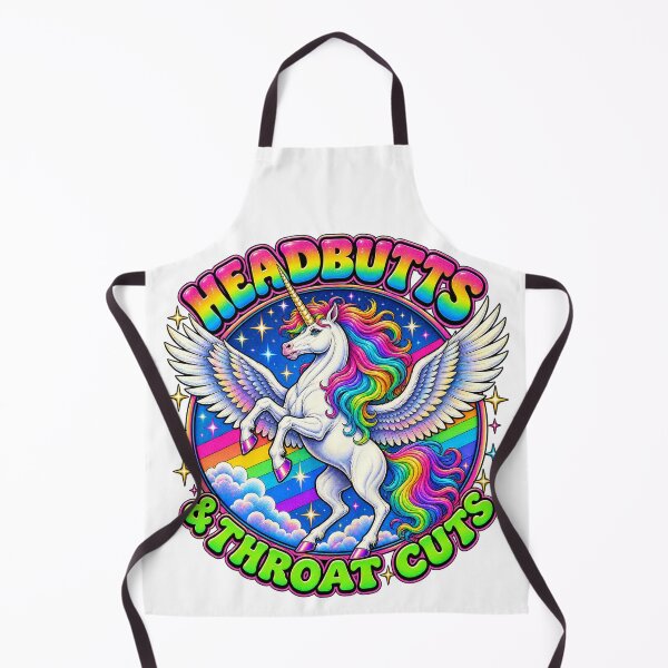 Item preview, Cute Unicorn Headbutts & Throat Cuts Colorful Rainbow Dark Humor designed and sold by WolfmanProphecy.