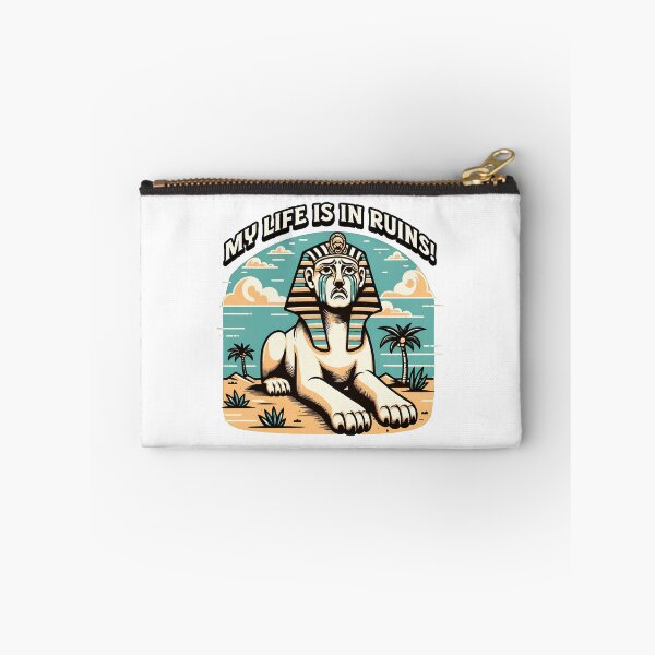 Item preview, Sad Sphinx My Life Is In Ruins Funny Egyptian Art designed and sold by SoyLamderma.