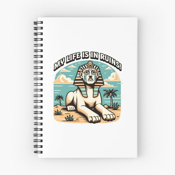 Item preview, Sad Sphinx My Life Is In Ruins Funny Egyptian Art designed and sold by SoyLamderma.