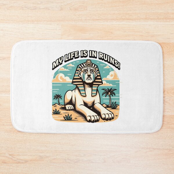 Item preview, Sad Sphinx My Life Is In Ruins Funny Egyptian Art designed and sold by SoyLamderma.