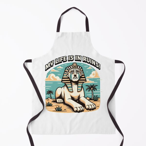 Item preview, Sad Sphinx My Life Is In Ruins Funny Egyptian Art designed and sold by SoyLamderma.