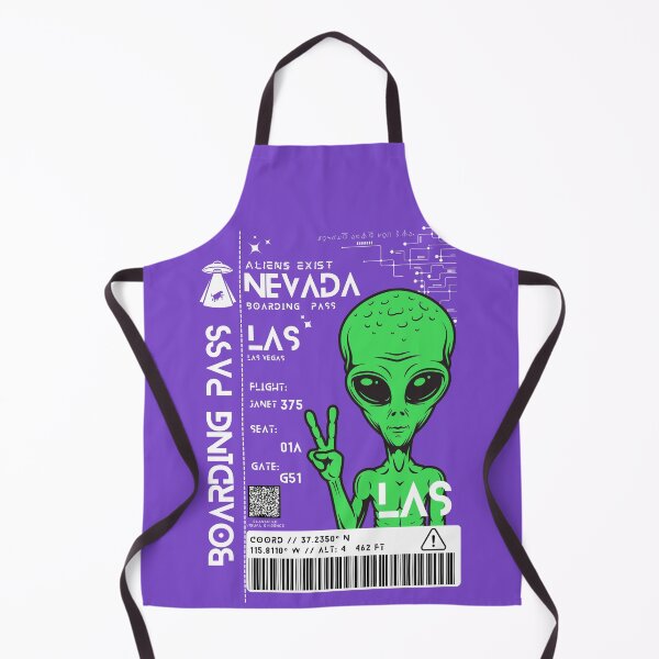 Item preview, Las Vegas Nevada Boarding Pass Stylized Area 51 Aliens Exist Purple designed and sold by InkWhirl.