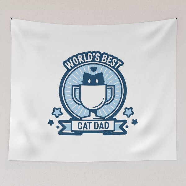 Item preview, World's Best Cat Dad Trophy Emblem designed and sold by SoyLamderma.