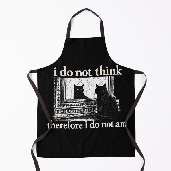 Artikelvorschau, Ich denke nicht, also bin ich keine schwarze Katze. Lustiges Philosophie-Zitat entworfen und verkauft von flowerpower999.