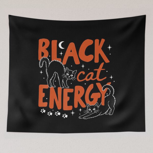 Item preview, Black Cat Energy Funny Halloween Cat Lover Spooky Design designed and sold by NoeValdric.