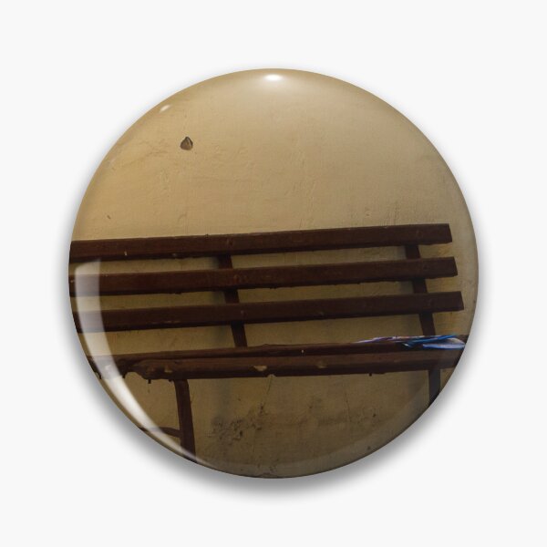 Item preview, Empty Rustic Bench Against a Weathered Wall in a Quiet Urban Corner designed and sold by Nmallia.