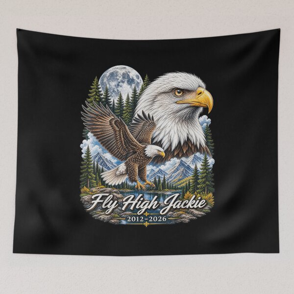 Item preview, Fly High Jackie, Jackie and Shadow Bald Eagle for Men Women designed and sold by leevekaArt.