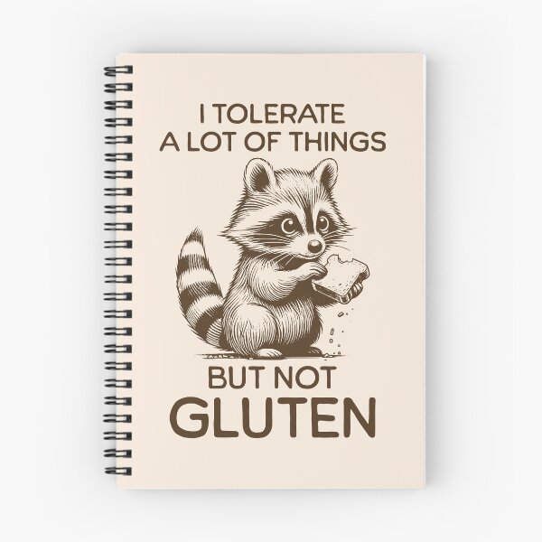 Item preview, I Tolerate A Lot Of Things But Not Gluten Sad Raccoon Gluten Intolerance Humor designed and sold by KLArtzStore.