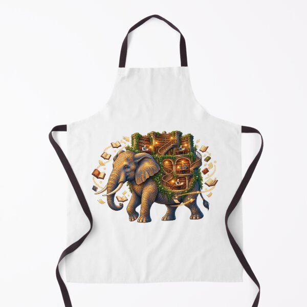 Item preview, Enchanted Library Elephant | Magical Bookworm Elephant Fantasy designed and sold by MrDev.
