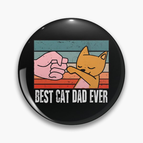 Item preview, Best Cat Dad Ever Fist Bump Retro Vintage Cat Lover Gift designed and sold by SoyLamderma.
