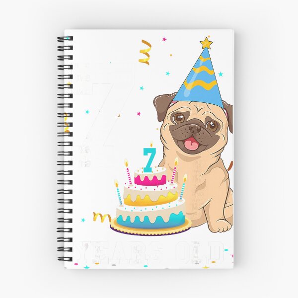 Item preview, 7 Years Old Birthday Pug Dog Lover Party Kids Boys Girls top meme designed and sold by RamonaTeal.