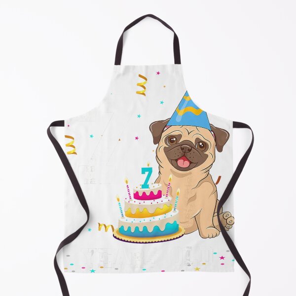 Item preview, 7 Years Old Birthday Pug Dog Lover Party Kids Boys Girls top meme designed and sold by RamonaTeal.