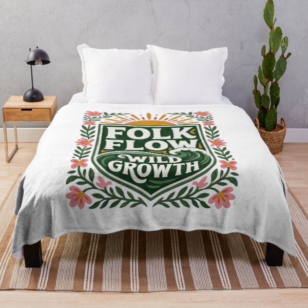 Item preview, Folk Flow Wild Growth T-Shirt, Boho Aesthetic Nature Lover Graphic Tee, Earthy Artistic Gift For Her designed and sold by Sanatart.