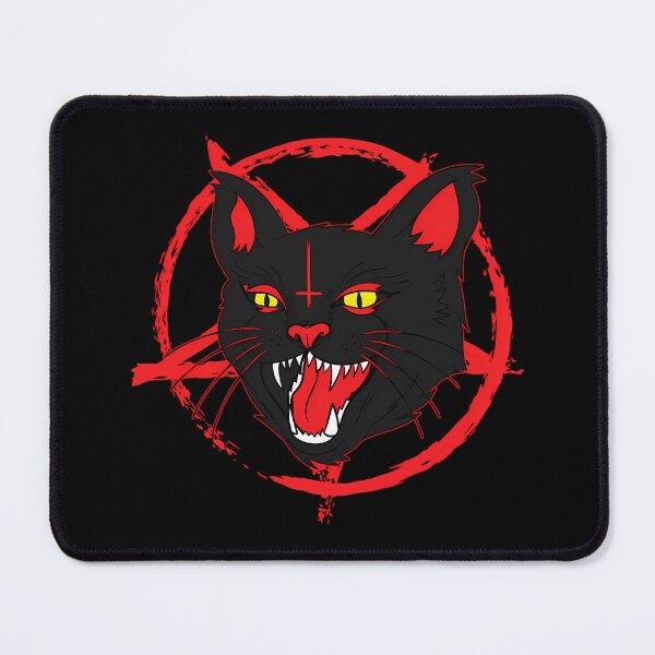 Item preview, Devil Cat Black Pentagram Satanic Hail Satan Occult designed and sold by ShayneViki.