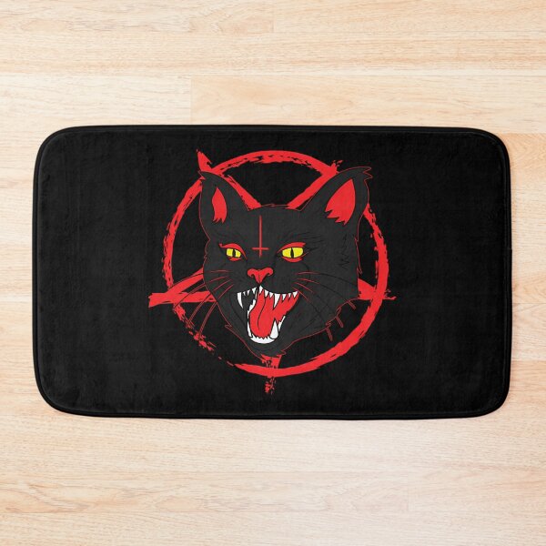 Item preview, Devil Cat Black Pentagram Satanic Hail Satan Occult  designed and sold by ShayneViki.