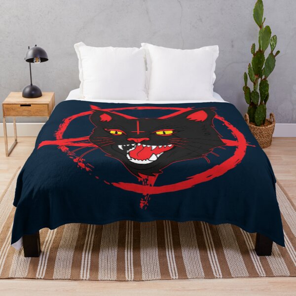 Item preview, Devil Cat Black Pentagram Satanic Hail Satan Occult designed and sold by ShayneViki.