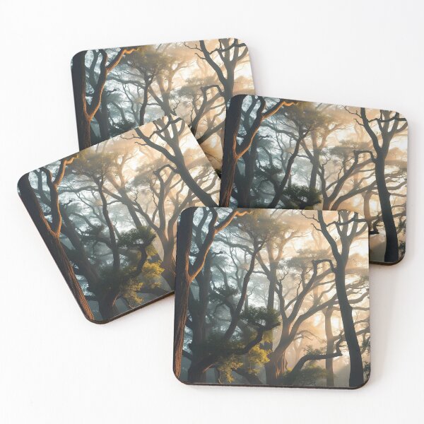 Item preview, Golden Sunlight Mystic Forest Trees designed and sold by NuYaArt.