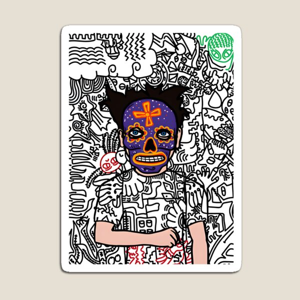 Item preview, Hashmasks Nft Inspired Digital Art - Abstract Crypto Mask Portrait | Limited Edition designed and sold by Haykingdrawings.