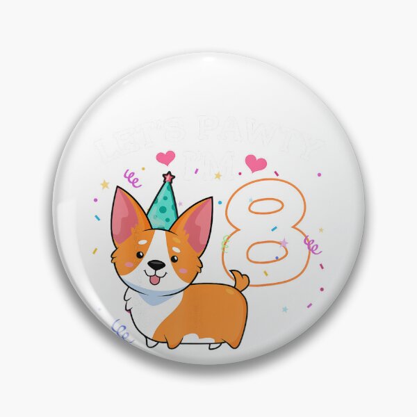 Item preview, 8th Birthday Corgi Dog Lover Pet 8 Years Old BDay Family retro designed and sold by RuthMenze.