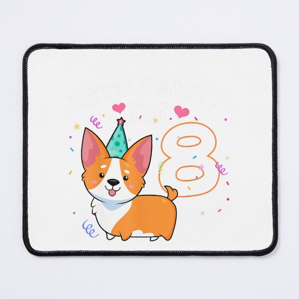 Item preview, 8th Birthday Corgi Dog Lover Pet 8 Years Old BDay Family retro designed and sold by RuthMenze.