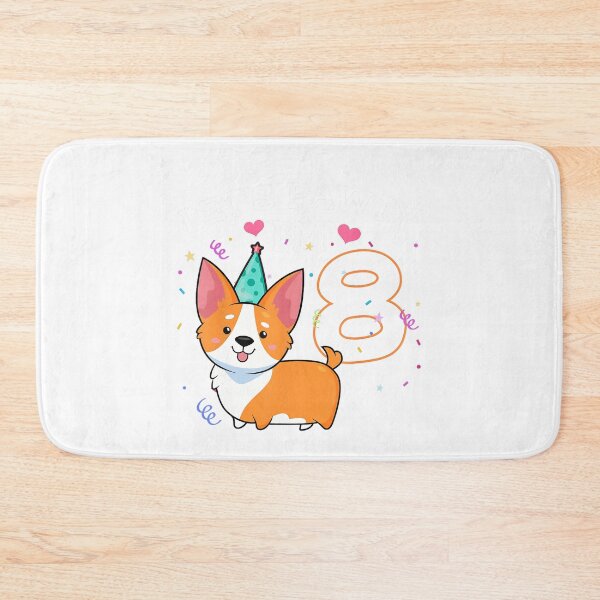Item preview, 8th Birthday Corgi Dog Lover Pet 8 Years Old BDay Family retro designed and sold by RuthMenze.